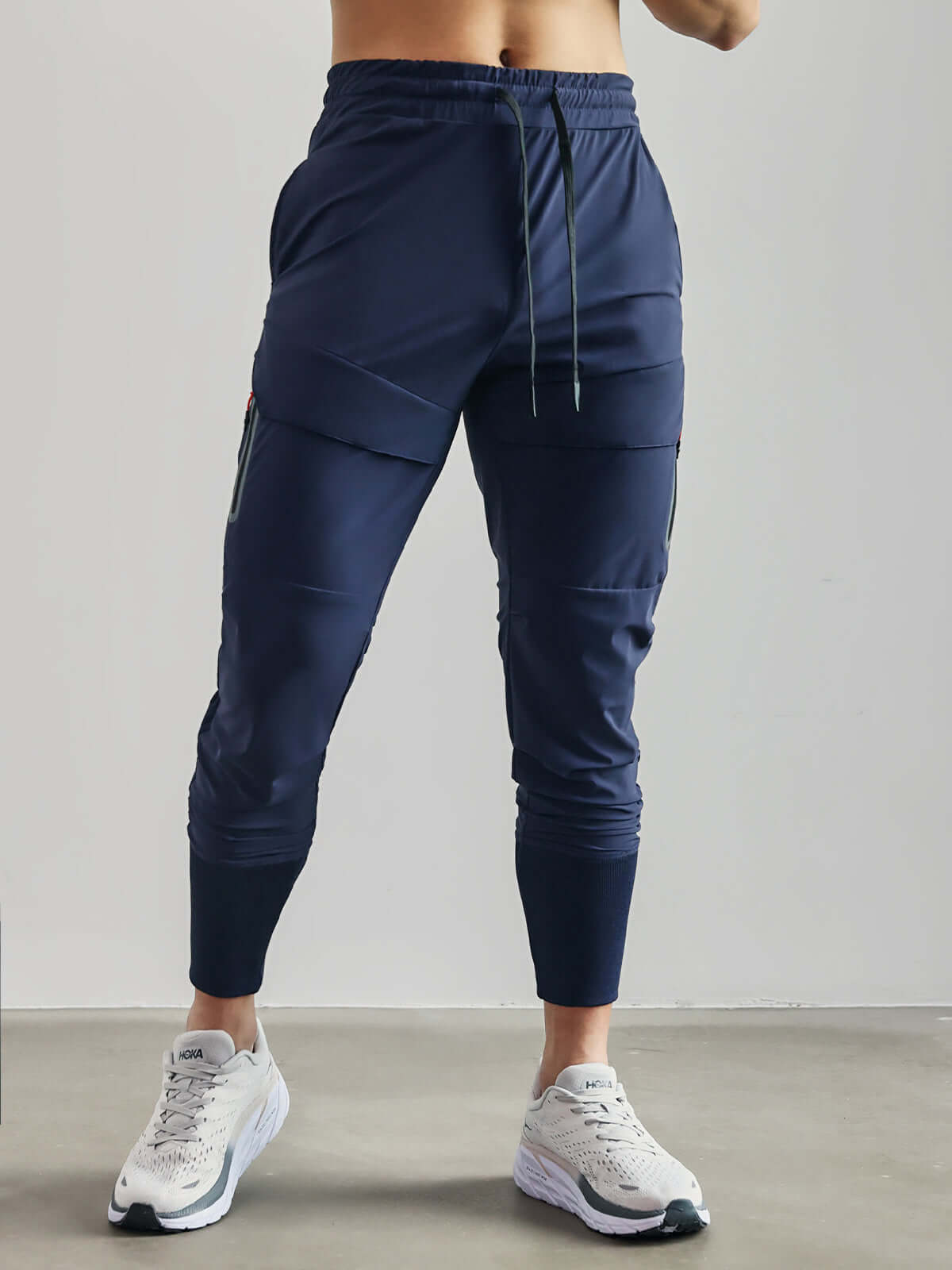 Pantaloni Cargo Uomo in Tessuto Idrorepellente con Polsini Alti