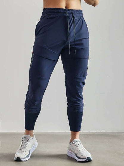 Pantaloni Cargo Uomo in Tessuto Idrorepellente con Polsini Alti