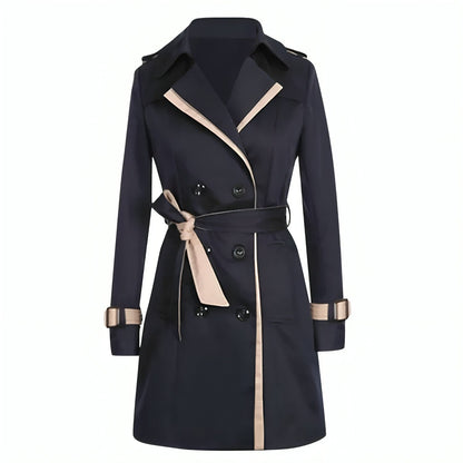 Trenchcoat Donna Tessuto Leggero Vestibilità Classica Autunnale
