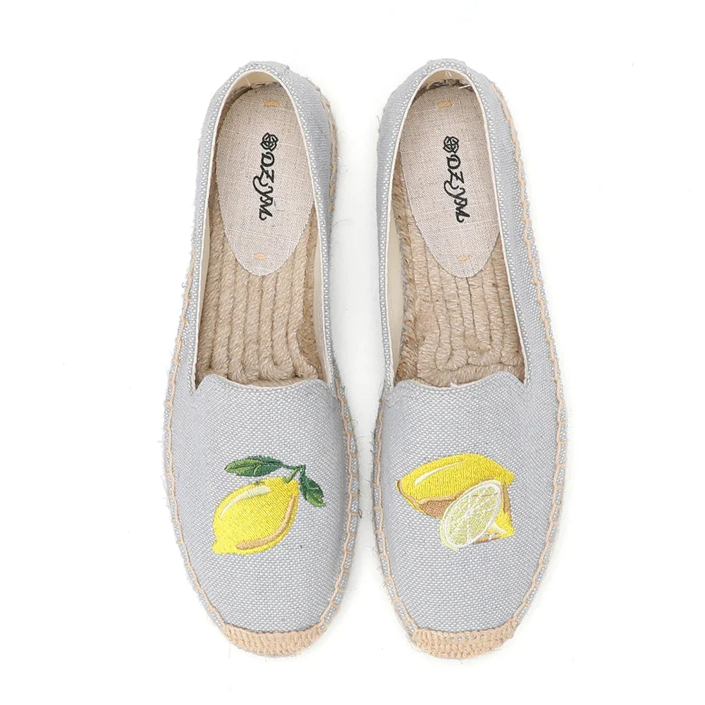 Zariva | Scarpe Piatte Casual Limoni Grigi