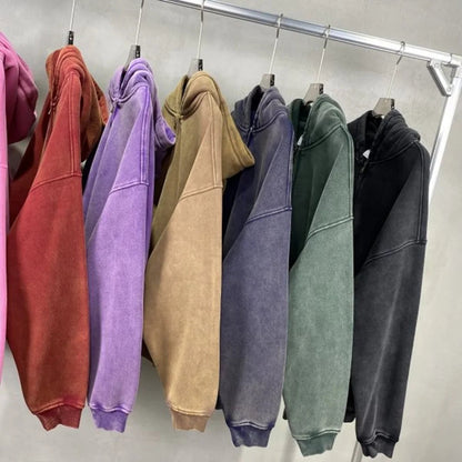 Felpa Con Cappuccio Batik-Wash per Uomo | Zelara