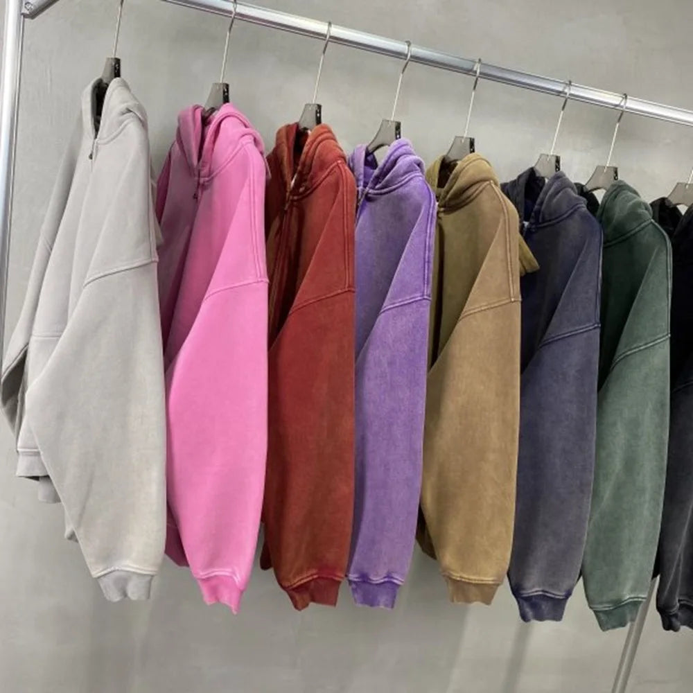 Felpa Con Cappuccio Batik-Wash per Uomo | Zelara