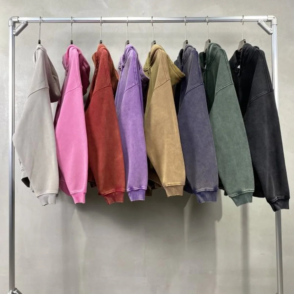 Felpa Con Cappuccio Batik-Wash per Uomo | Zelara