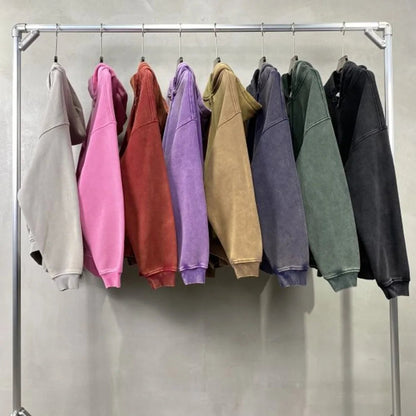Felpa Con Cappuccio Batik-Wash per Uomo | Zelara