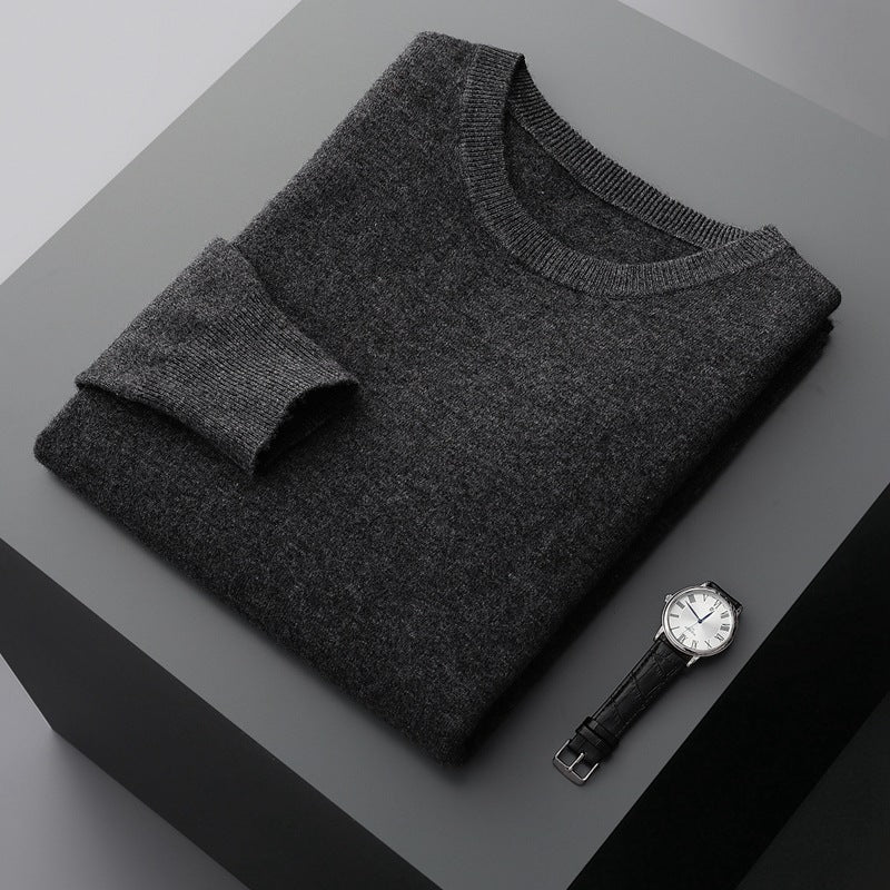 Zelara | Pullover In Maglia Ampia Scollo Tondo Grigio scuro
