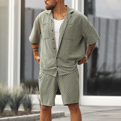 Completo Uomo Camicia Manica Corta e Shorts Estivi - Brentozzi