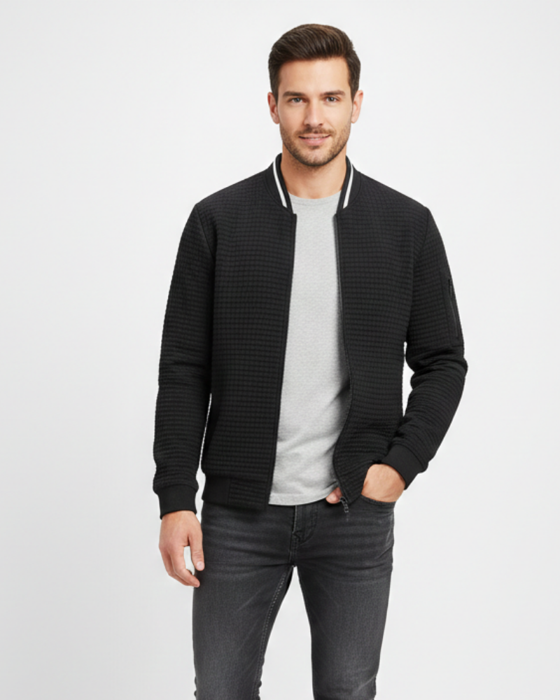 Gilet Uomo Maglia Fine con Zip Slim Fit - Vesarelli