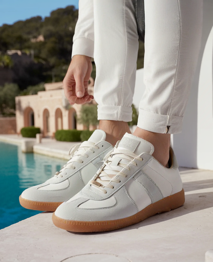 Sneaker Uomo in Pelle Scamosciata Suola Gomma Stile Classico
