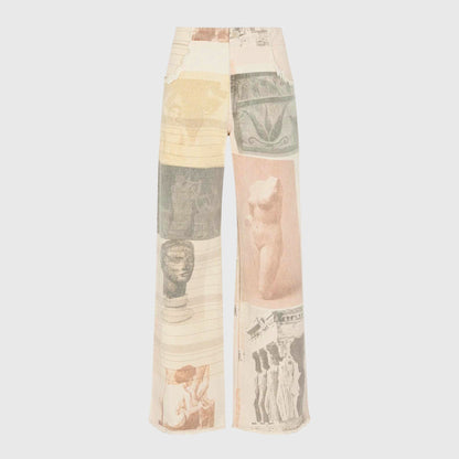 Jeans Donna Vintage Vita Alta Stampa
