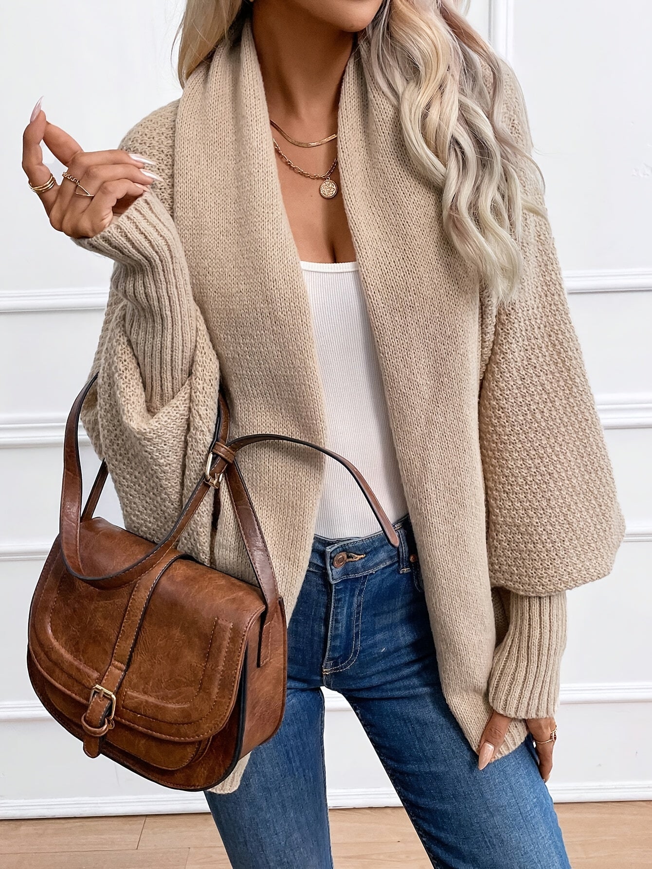 Cardigan Donna in Cashmere Maglia Manica Lunga Invernale - Brentozzi