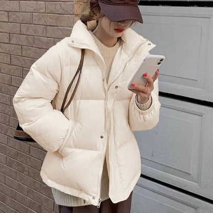 Giacca Imbottita Donna Collo Alto Slim