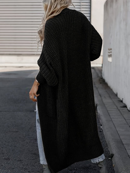Cardigan Donna Casual con Tasche Maglia Morbida