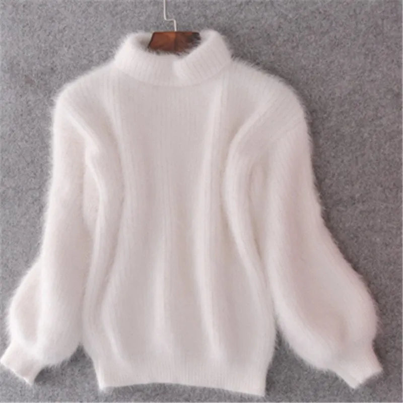 Maglione Donna a Collo Alto in Maglia Morbida