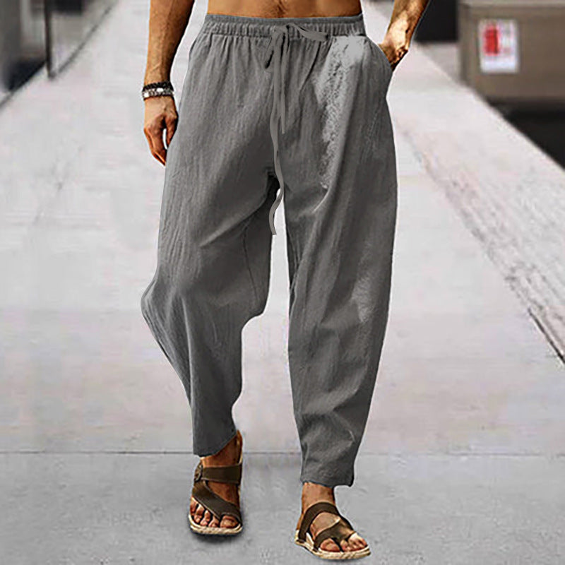 Pantaloni Spiaggia Uomo in Tessuto Leggero Comodi