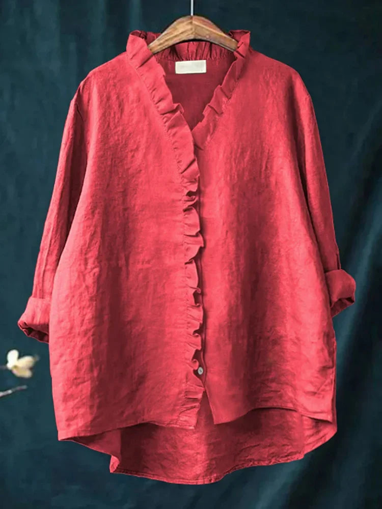 Blusa Donna Manica Lunga Casual