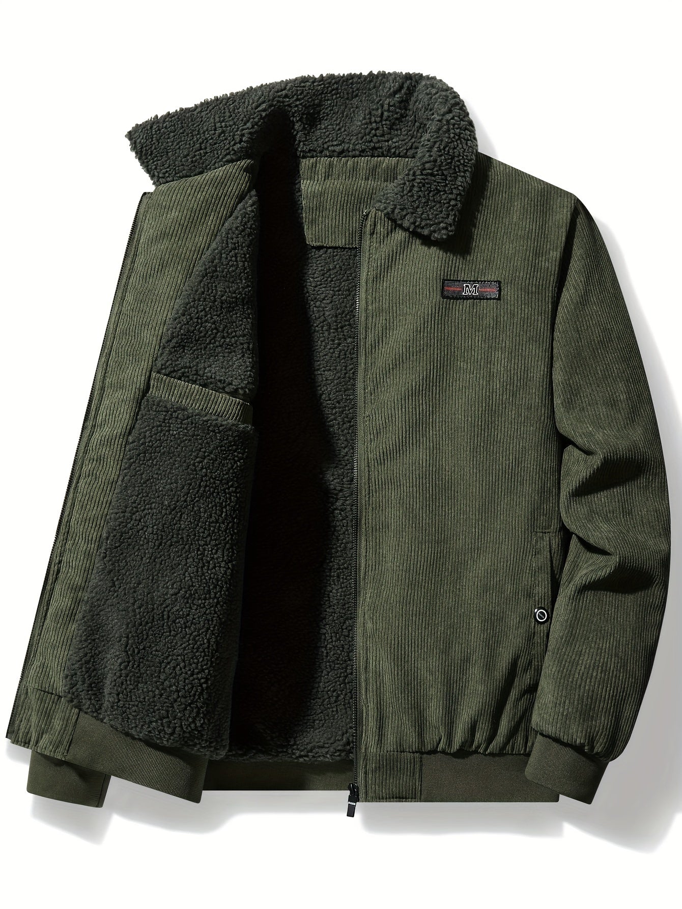 Giacca Invernale Uomo con Colletto a Revers Calda Stile Classico