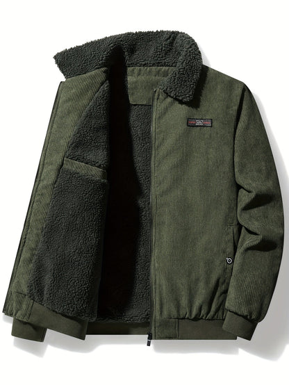 Giacca Invernale Uomo con Colletto a Revers Calda Stile Classico