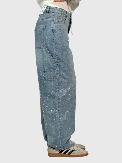 Jeans Donna Lucidi Tessuto Denim Slim Fit