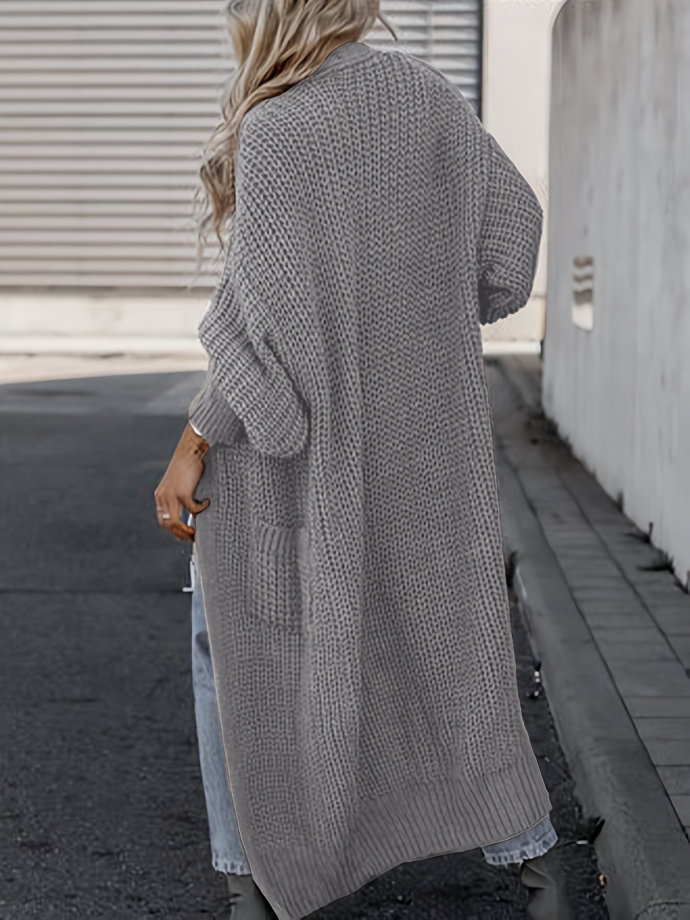 Cardigan Donna Casual con Tasche Maglia Morbida