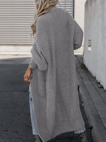 Cardigan Donna Casual con Tasche Maglia Morbida