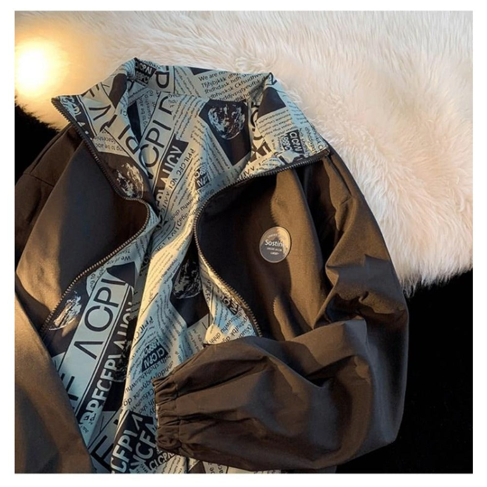 Giacca Donna Reversibile con Stampa Design Slim