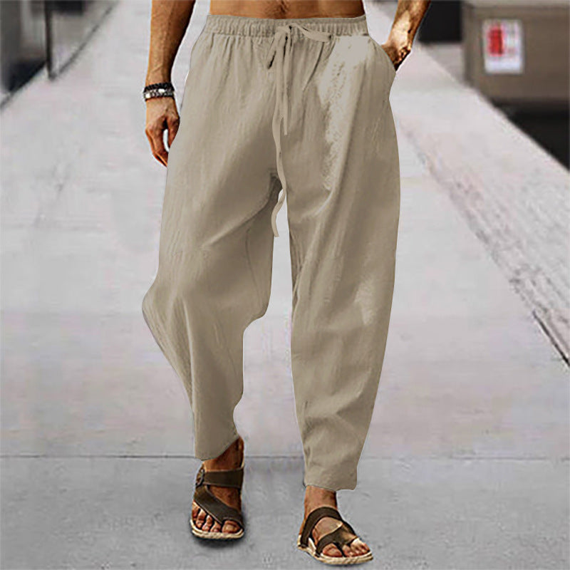 Pantaloni Spiaggia Uomo in Tessuto Leggero Comodi
