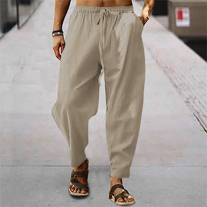 Pantaloni Spiaggia Uomo in Tessuto Leggero Comodi