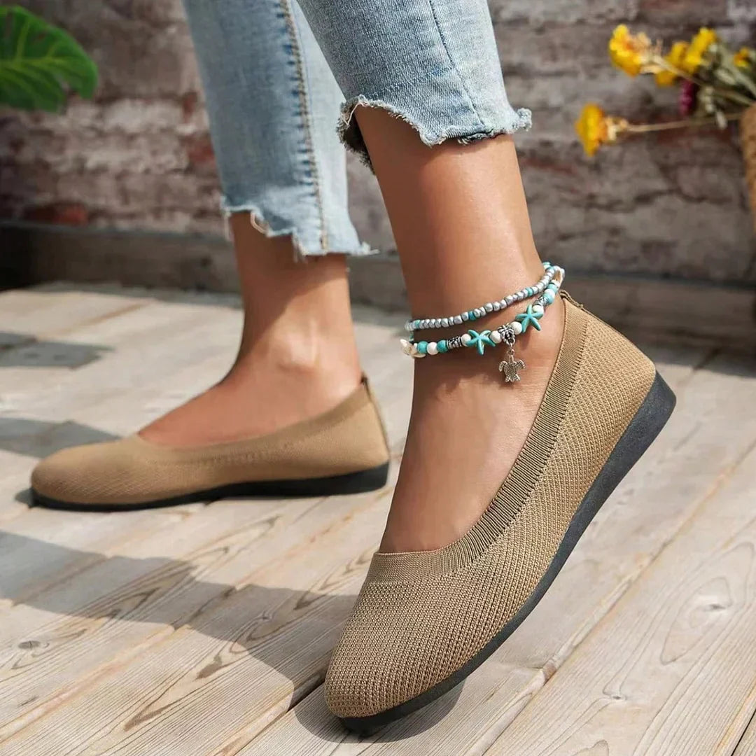 Scarpe Donna Basse Punta Tonda Slip-On Comode