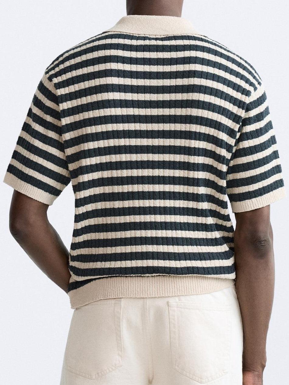 Polo Uomo Maglia a Righe Classica