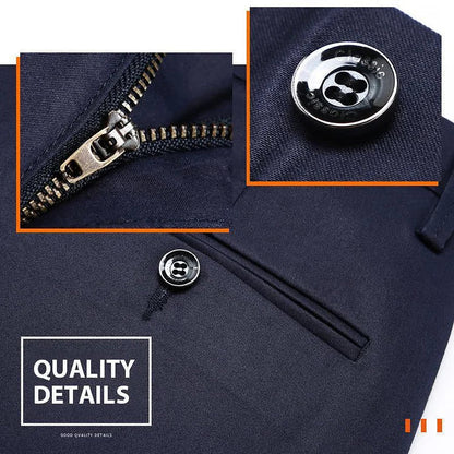 Pantaloni Uomo Stretch Vestibilità Classica Lunghezza Regolare