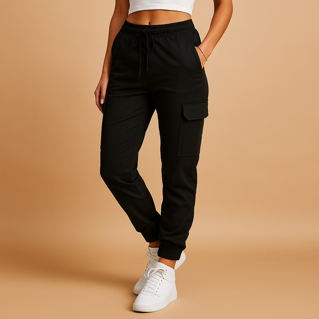 Pantaloni Cargo Donna Vita Alta Comodi Quotidiani - Brentozzi
