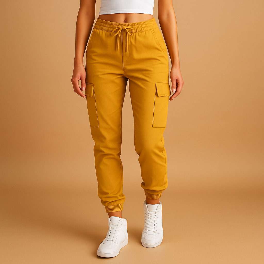 Pantaloni Cargo Donna Vita Alta Comodi Quotidiani