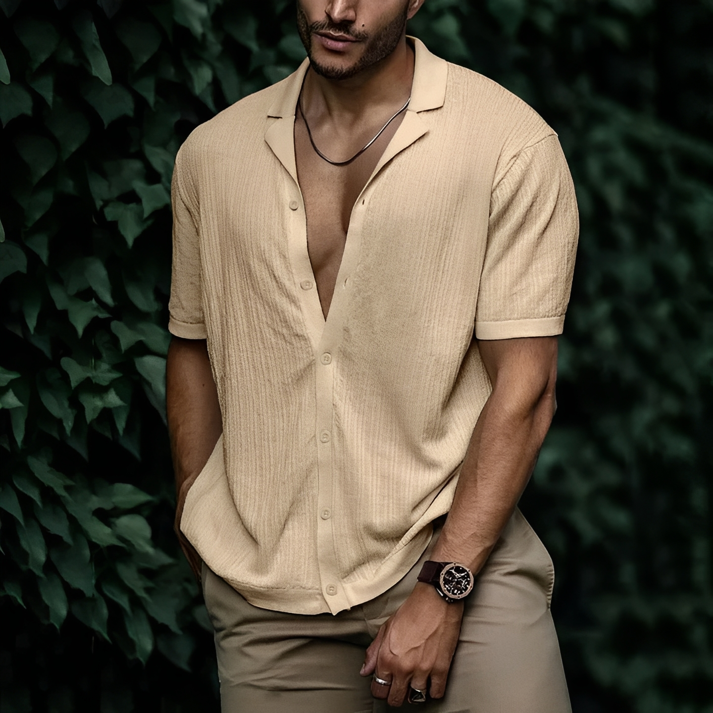 Camicia Uomo Estiva Elegante Taglio Classico - Brentozzi