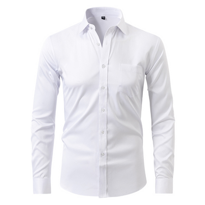 Camicia Uomo Manica Lunga Tessuto Antipiega