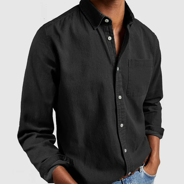Camicia Uomo Casual Manica Lunga