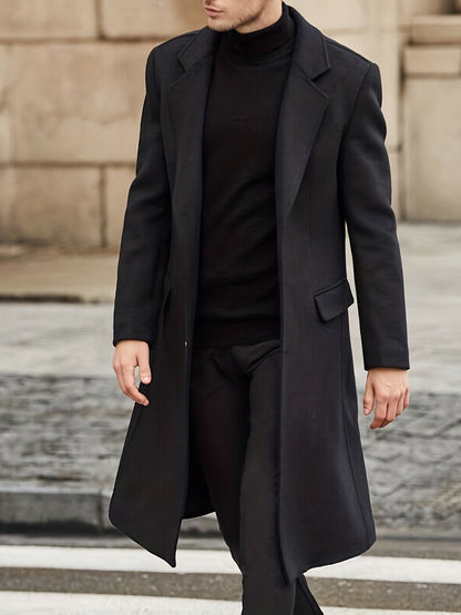 Trenchcoat Uomo Stile Elegante Business Autunno Inverno