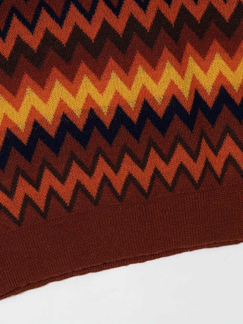 Maglione Donna Retro Motivo Zigzag Vestibilità Classica