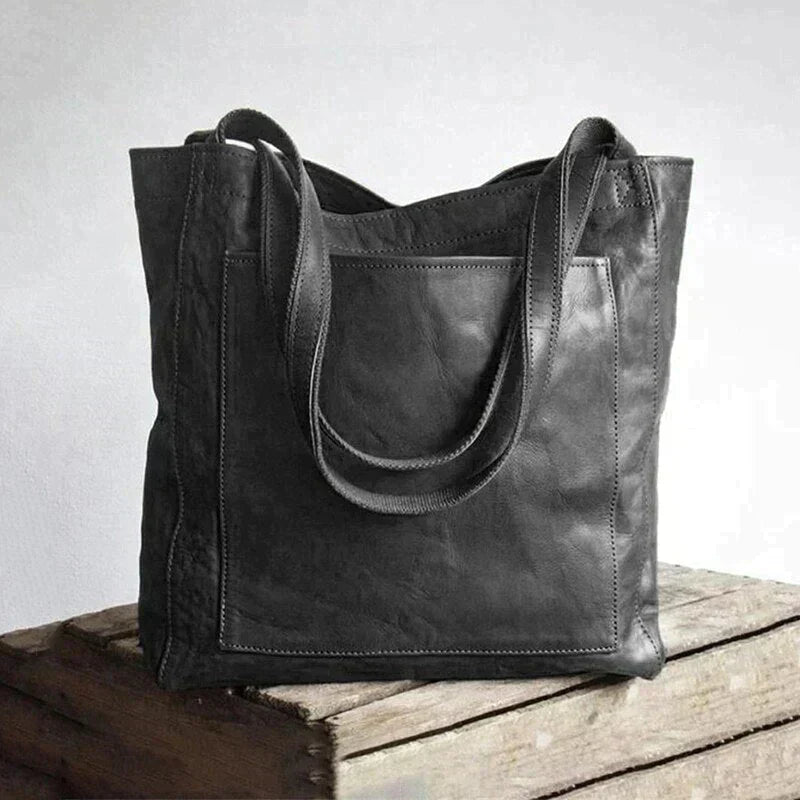 Borsa Shopper Donna con Tasca Esterna e Tracolla
