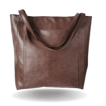 Borsa Shopper Donna in Pelle con Manici a Spalla