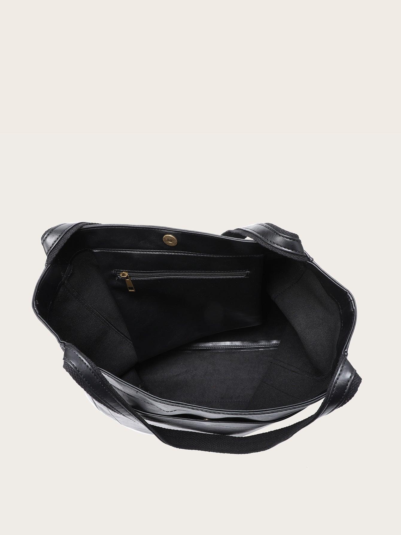Borsa Shopper Donna in Pelle con Manici a Spalla