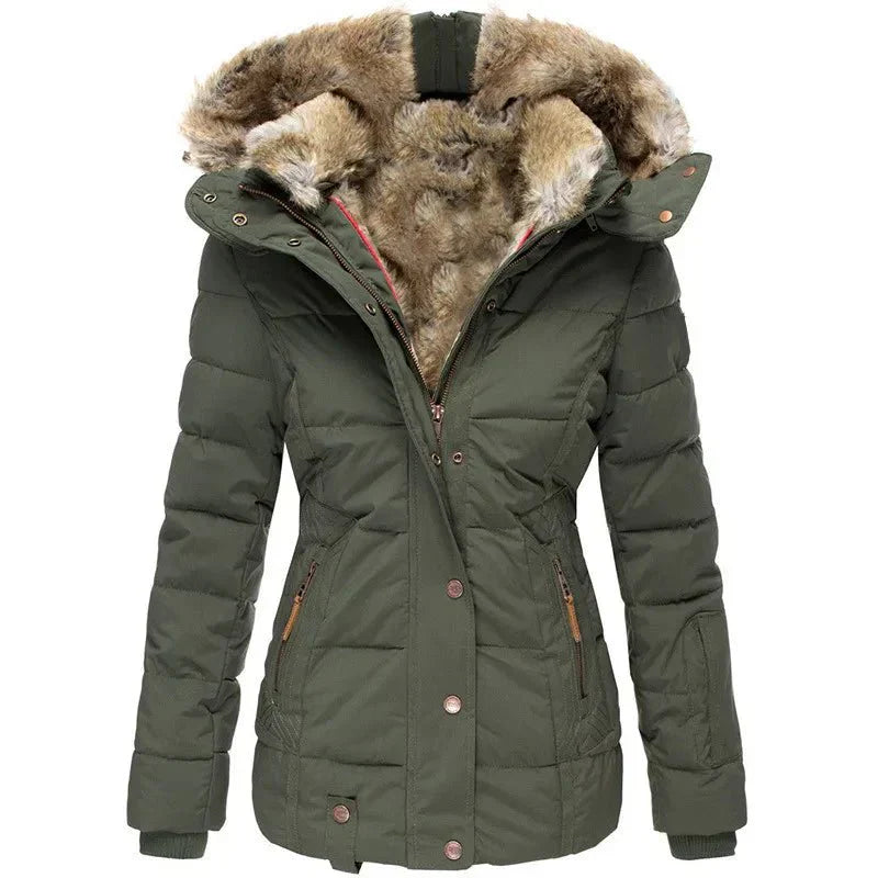 Giacca Invernale Donna Lunga con Fleece Calda