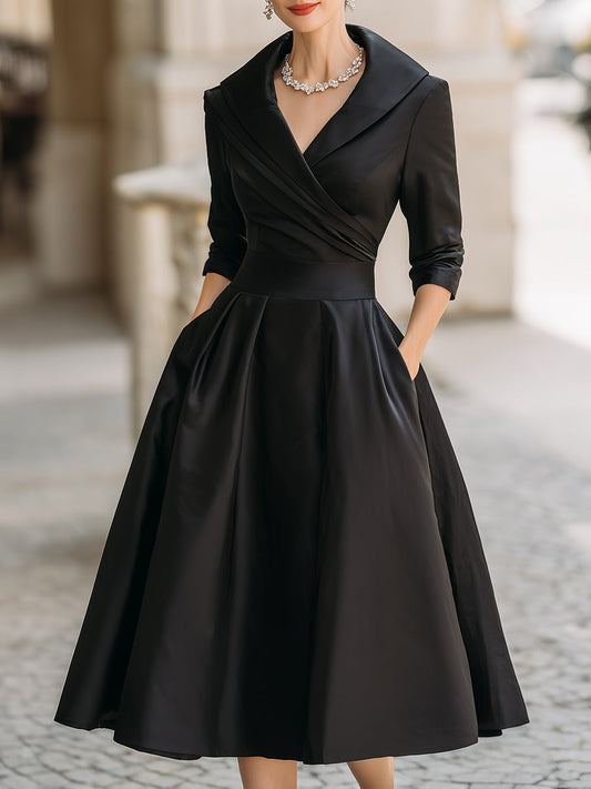 Abito Midi Donna a Portafoglio Classico - Brentozzi