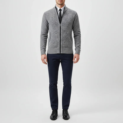 Cardigan Uomo in Maglia con Chiusura Frontale con Zip