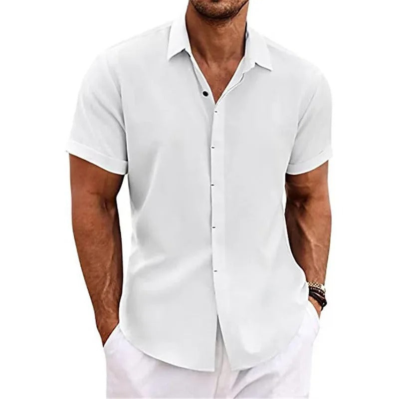 Polo Uomo Manica Corta Cotone Bottoni Casual - Brentozzi