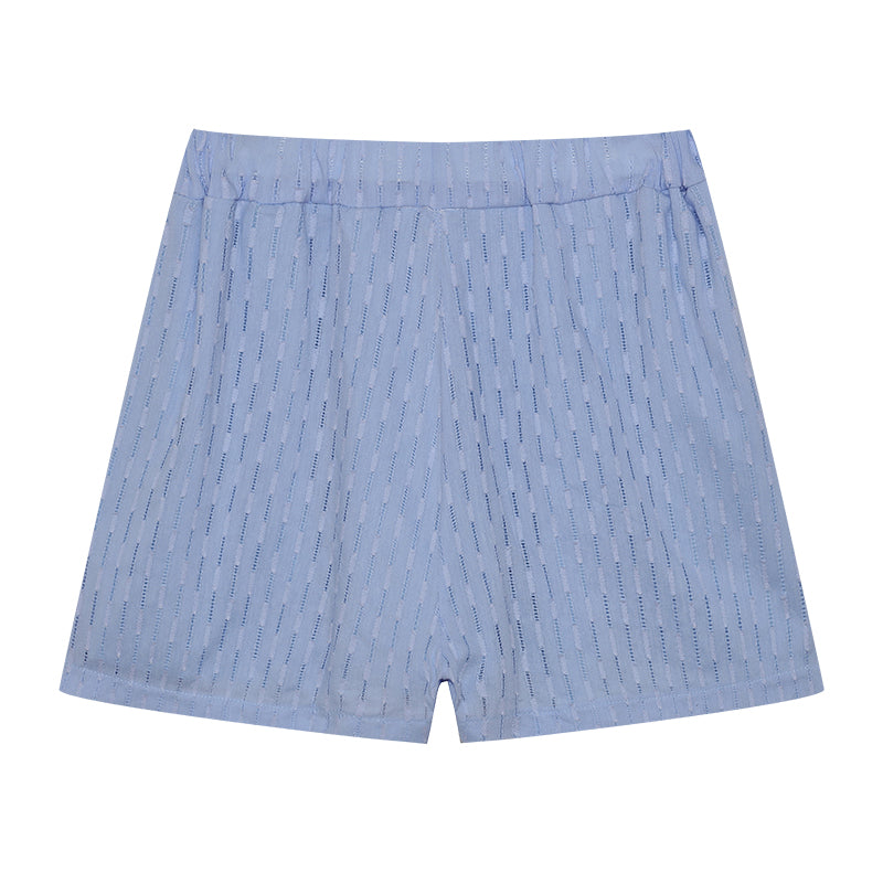 Completo Donna in Cotone Mix Blusa Oversize e Shorts