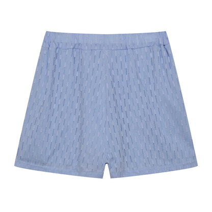 Completo Donna in Cotone Mix Blusa Oversize e Shorts