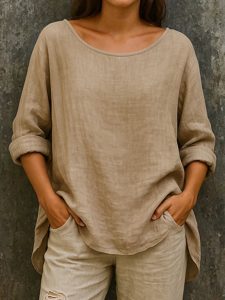 Camicia Donna in Lino Manica Lunga - Brentozzi