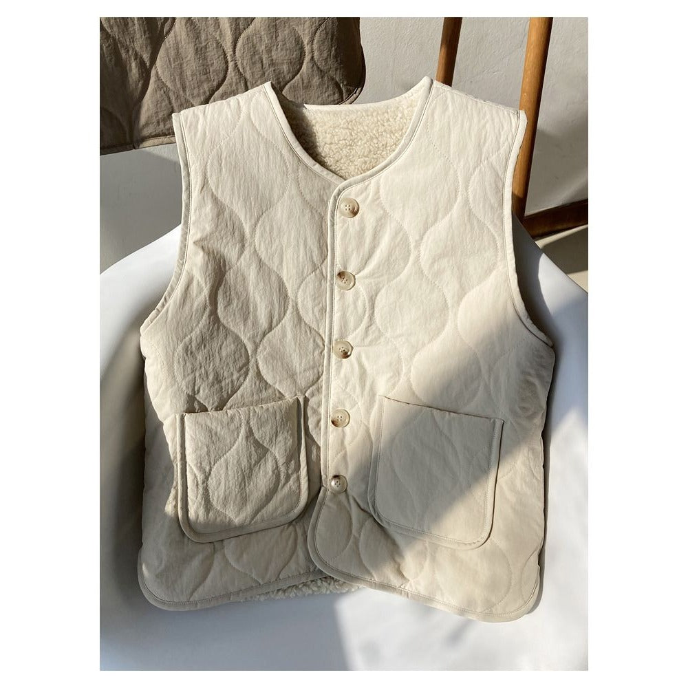 Giacca Donna Reversibile Trapuntata con Fodera in Pile