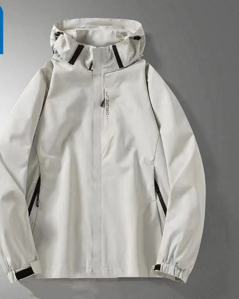 Giacca Donna Impermeabile con Cappuccio e Zip