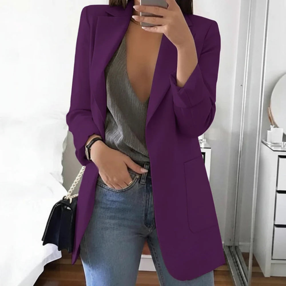 Blazer Donna Elegante per Ufficio Classico